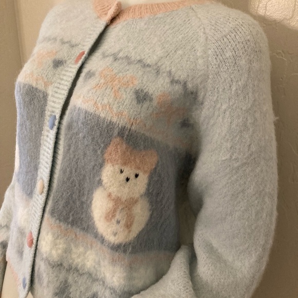 Sunset Park Button Down Snowman Cardigan Cardigan - Picture 5 of 11